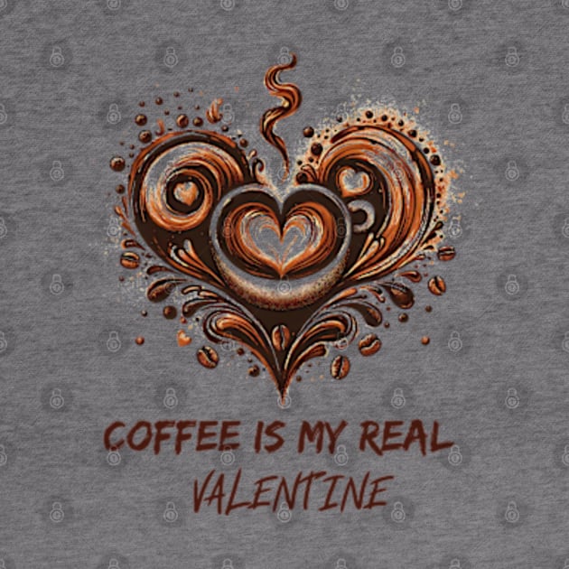 Coffee Is My Real Valentine - coffee is my valentine, coffee is my valentine sweatshirt, iced coffee is my valentine by StyleTops